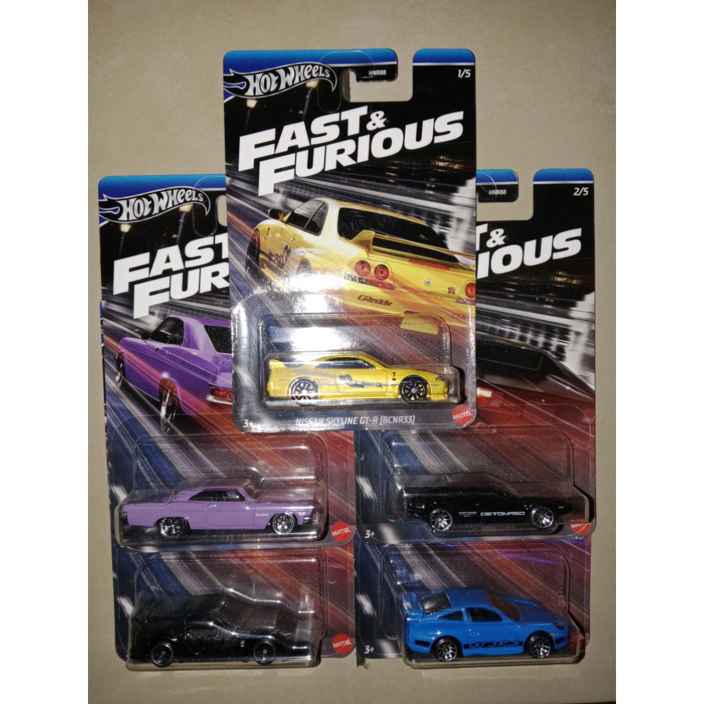 1 set Hotwheels Fast and Furious
