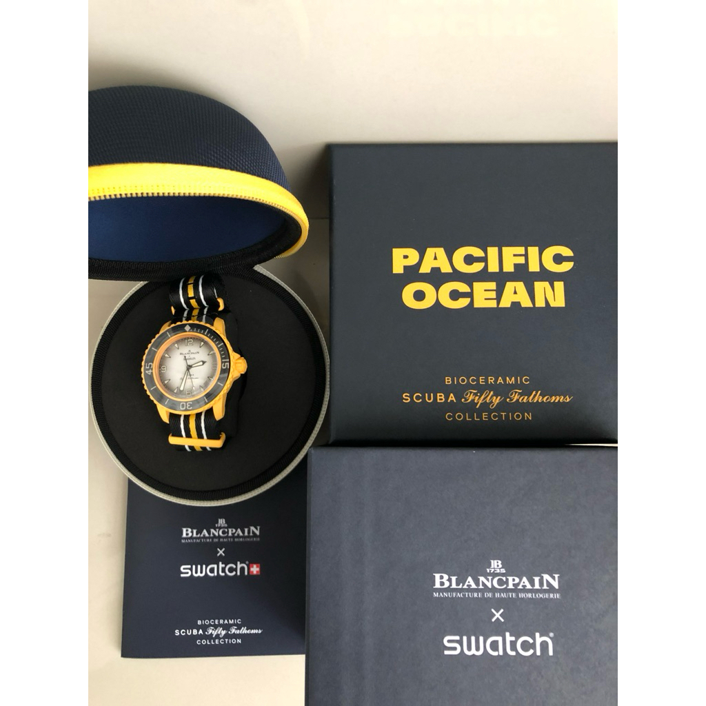 swatch blancpain pacific ocean jam tangan