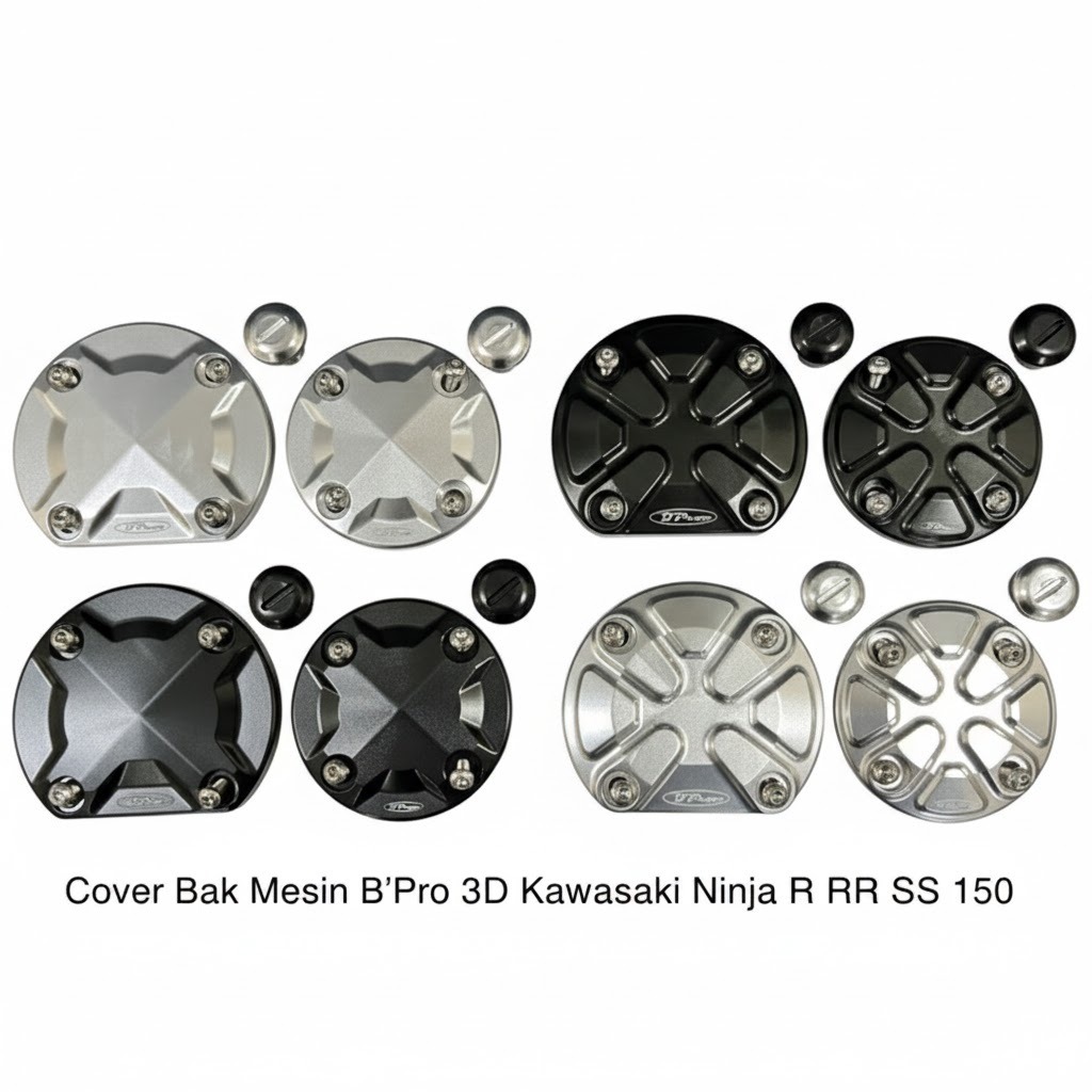 Cover Tutup Blok Mesin Ninja 150 R / RR / SS – Variasi CNC Viral 2025 Tampilan Racing Keren