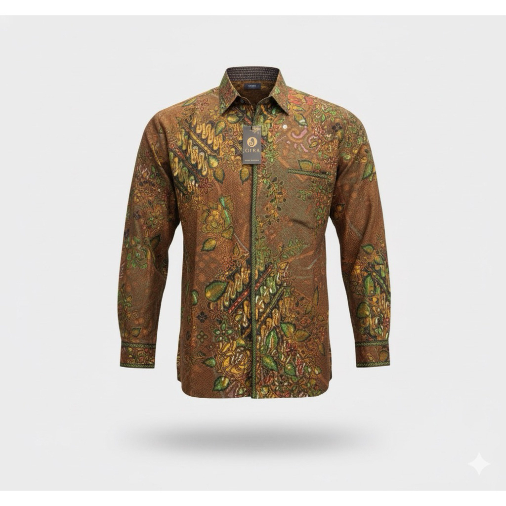 Baju Batik Kemeja Smok Bordir Bahan Dobby Laseman Dua Kali Proses Jahitan Exclusive full Lapisan Tri