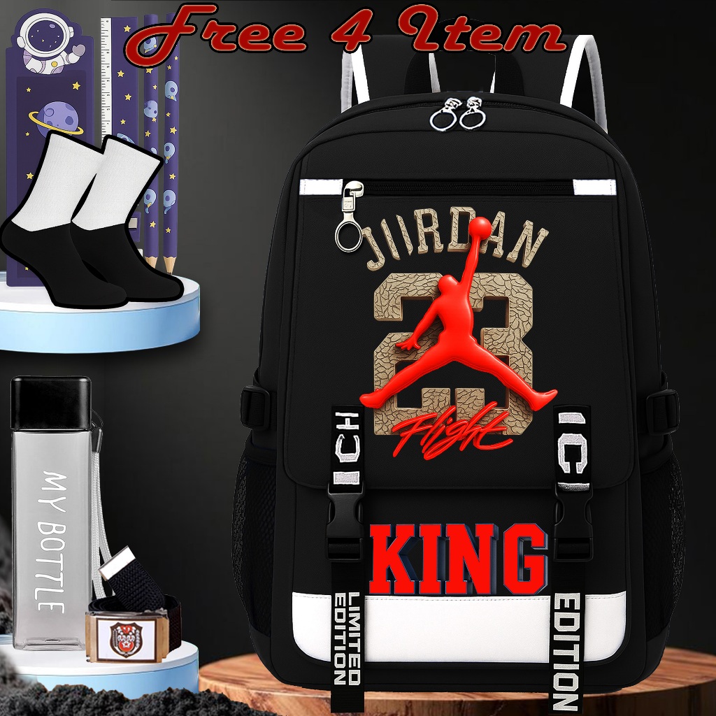 GTS - Tas Sekolah Anak Ransel SD Keren Kece Pria Laki Laki Gambar Motif JORDAN23