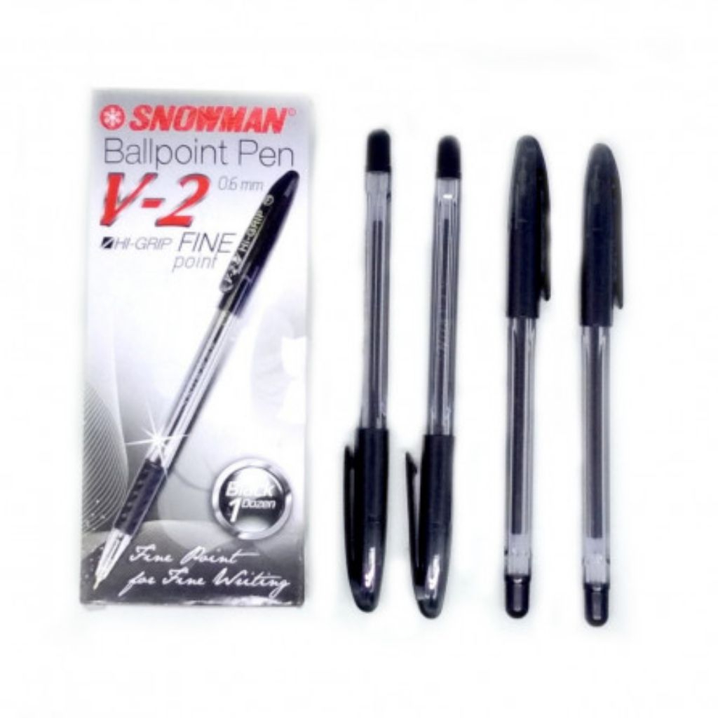 (1 LUSIN ) PULPEN SNOWMAN V-2 0,7MM || PULPEN SNOWMAN V2 || PULPEN
