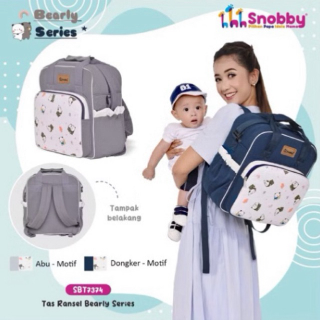 SNOBBY BABY / MOM'S BABY / DIALOGUE Tas Bayi Multifungsi Diaper Bag Termurah Tas Bayi Premium Ransel