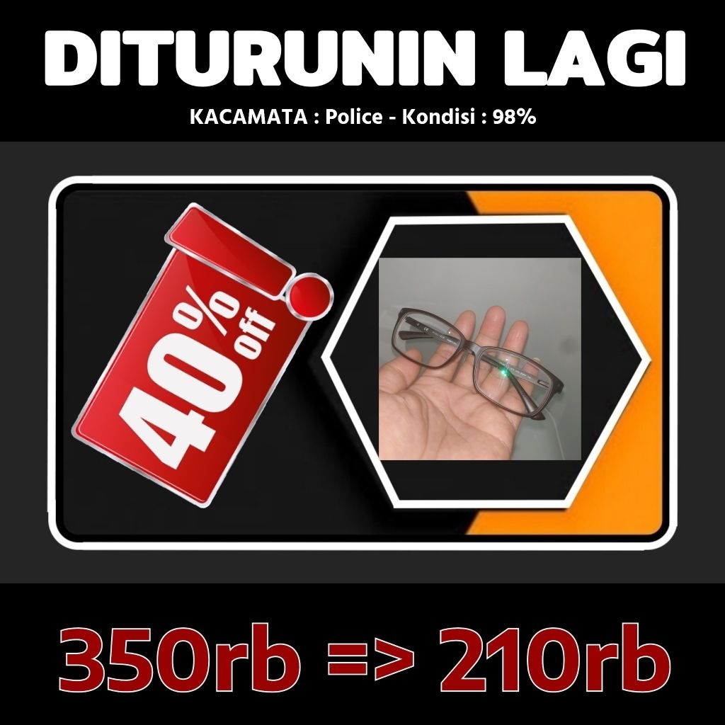 frame kacamata police ori