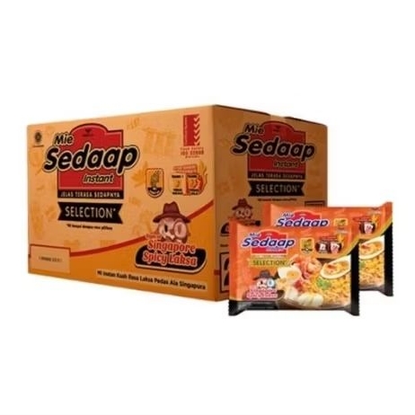 Mie Sedap Selection Kuah Singapore Spicy Laksa mie instan 1Dus 40Pcs