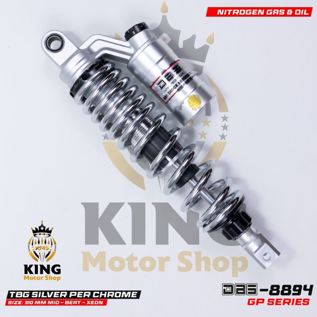 shock tabung mio - beat - vario DBS 8894 GP-SERIES CHROME 310MM 330MM - SKOK TABUNG - SHOCK DBS ASLI