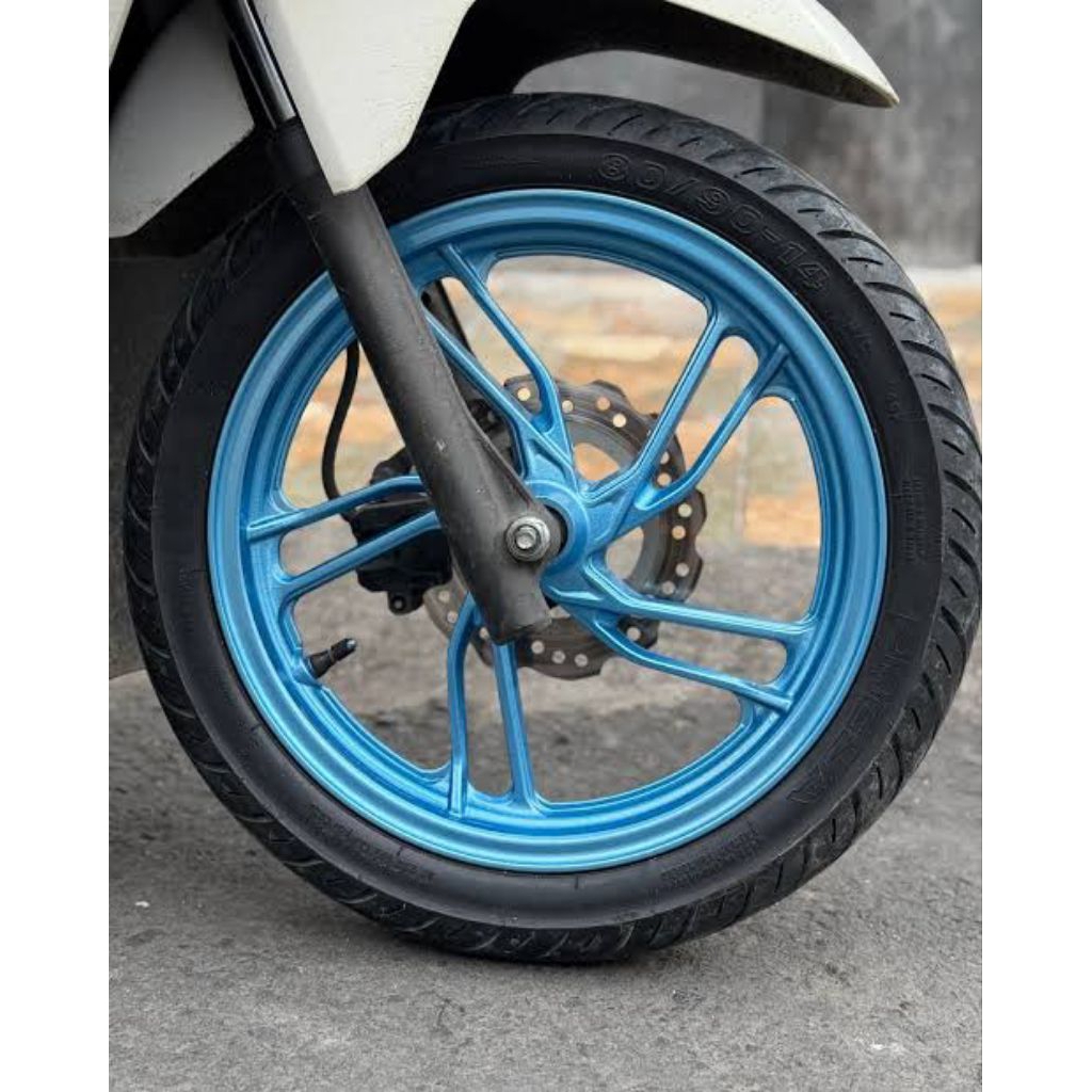 cat neon blue candy velg motor 100ml