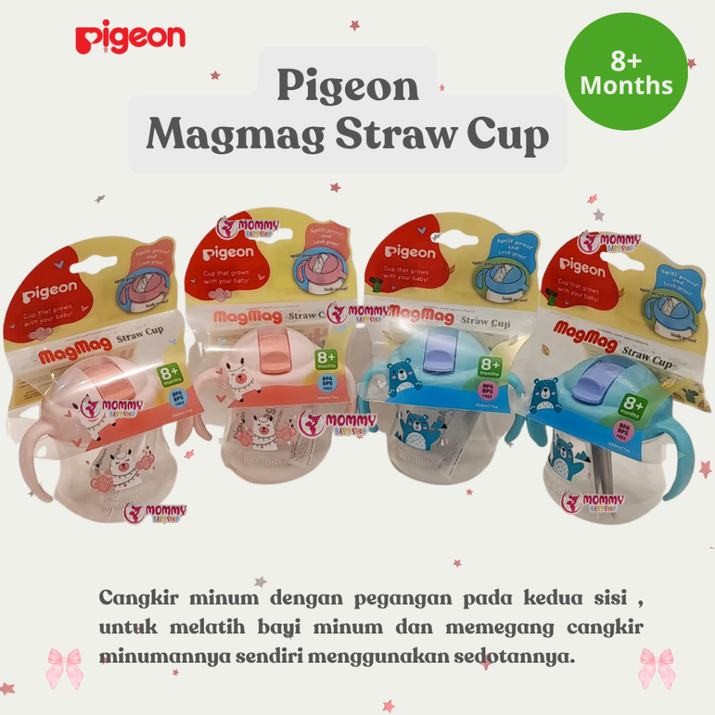 Pigeon Magmag Straw Cup | Botol Minum Bayi Anti Tumpah