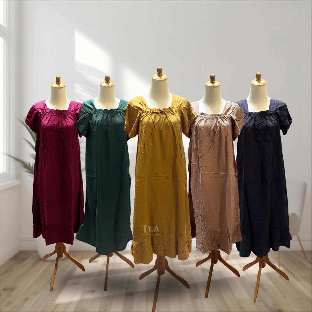 Fuji Daster Karet Panjang Wanita LD 110 Panjang 120 – Baju Tidur Adem Nyaman Motif & Polos
