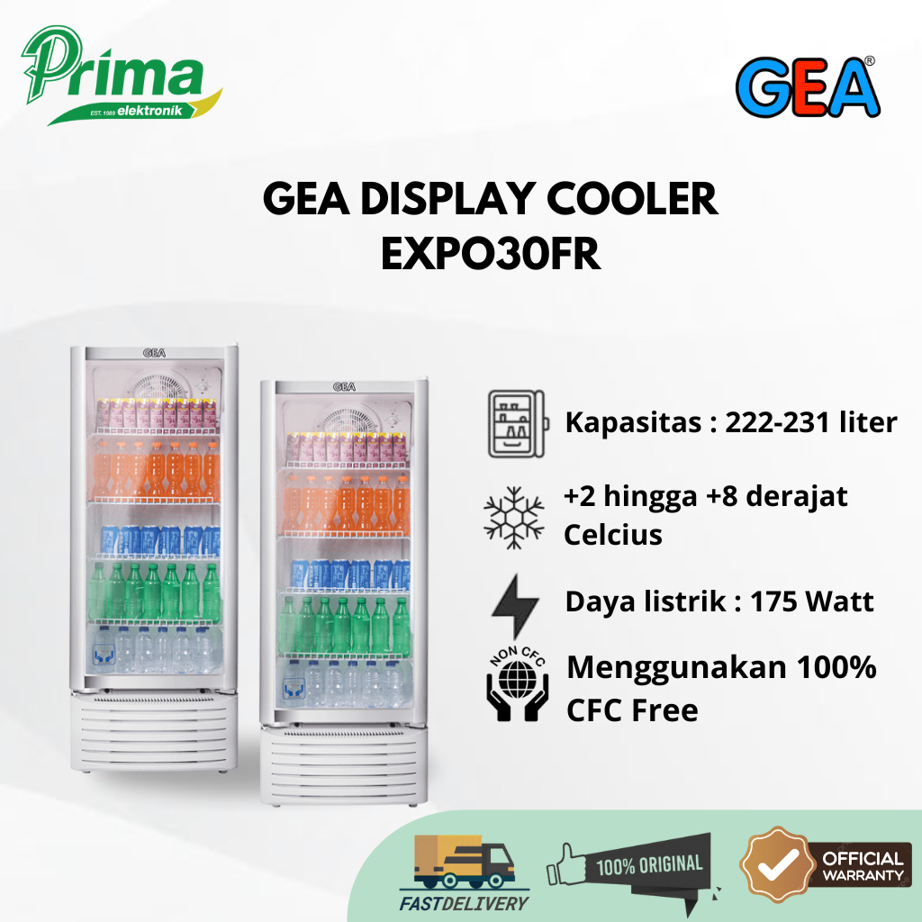 GEA EXPO30FR 222 LITER SHOWCASE COOLER GARANSI