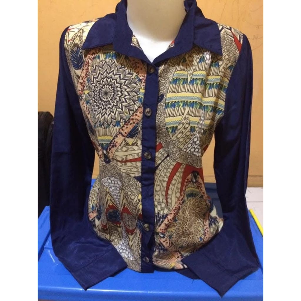 blouse lengan panjang vintage unik