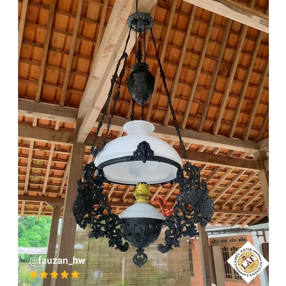 promo lampu gantung FANDOLIN antik diameter 40 gratis packing kayu