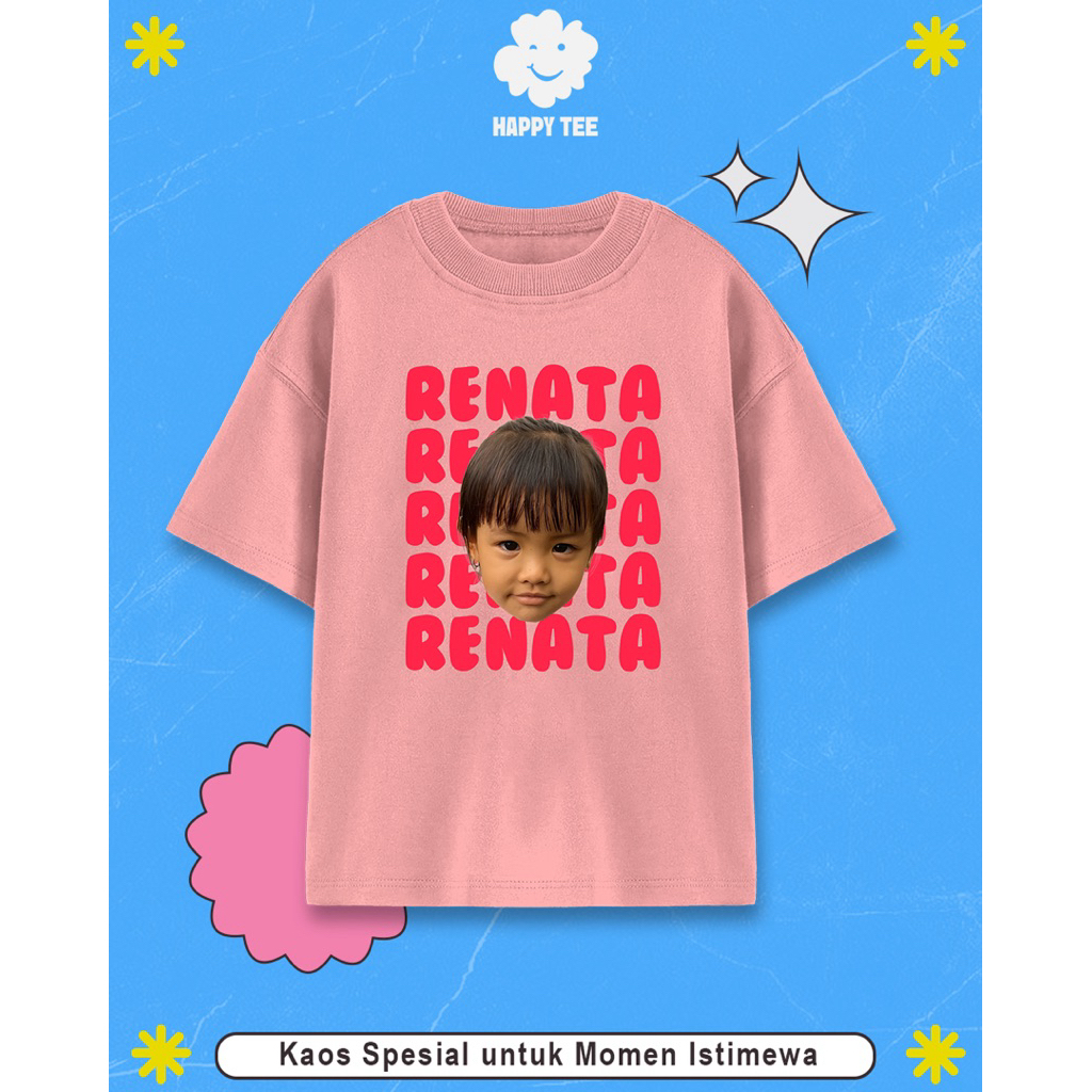 KAOS ANAK CUSTOM NAMA DAN FOTO