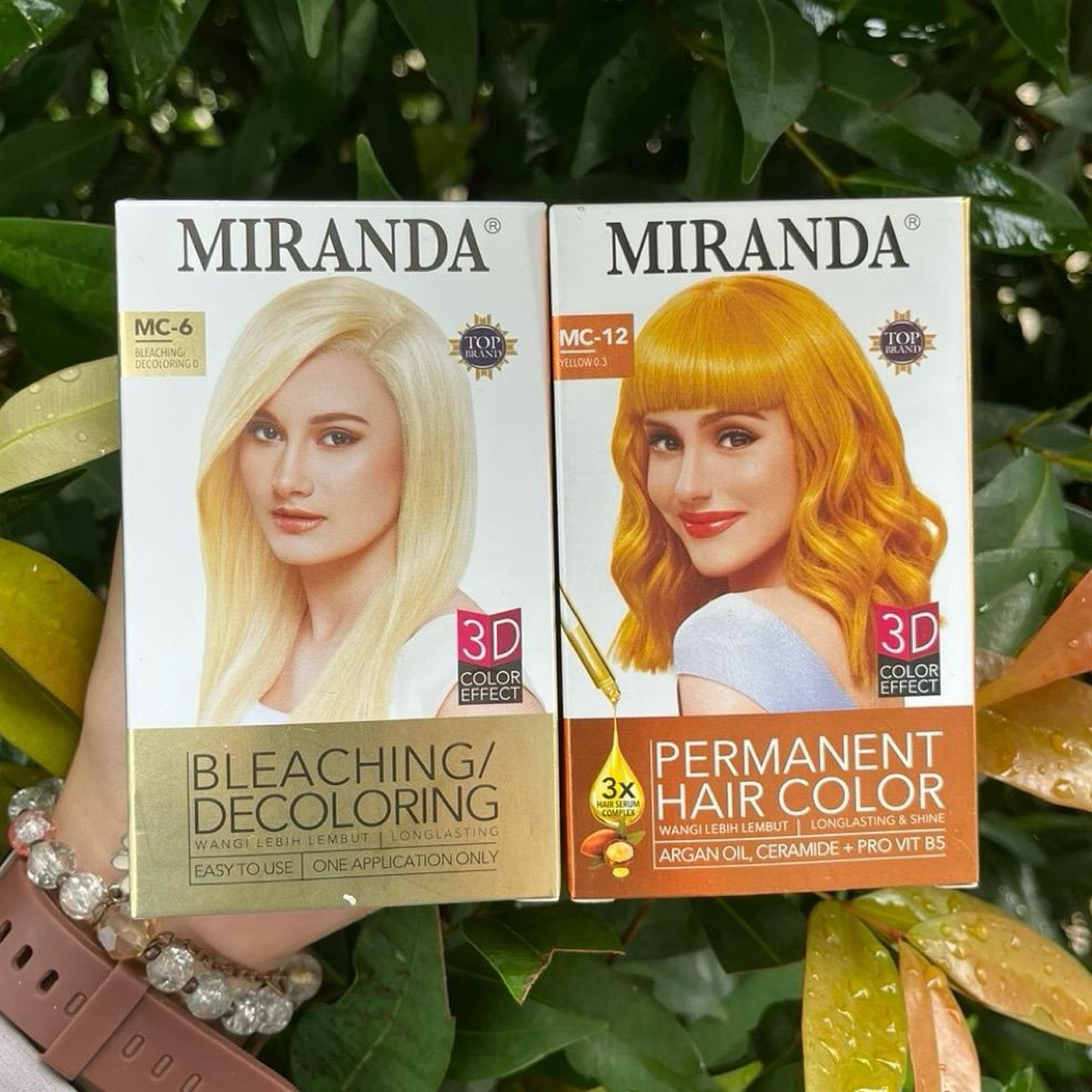 Paket Miranda Pewarna Rambut Bleaching MC-6 + Yellow MC-12