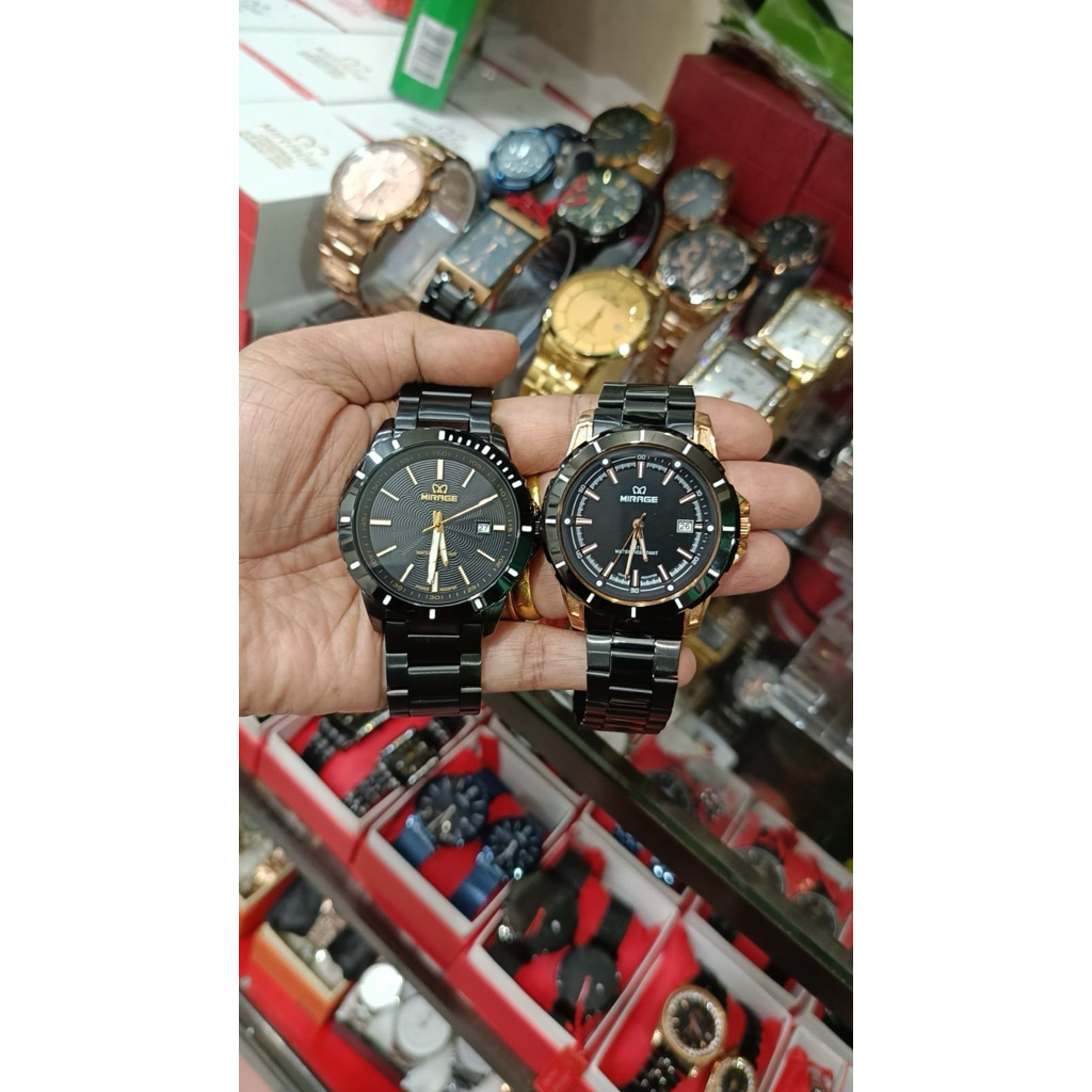 Jam Tangan Pria Mirage Black Original
