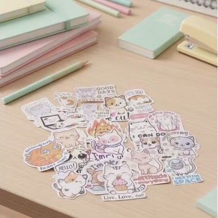 21 stiker kucing lucu | stiker laptop | stiker kamut | stiker waterproof