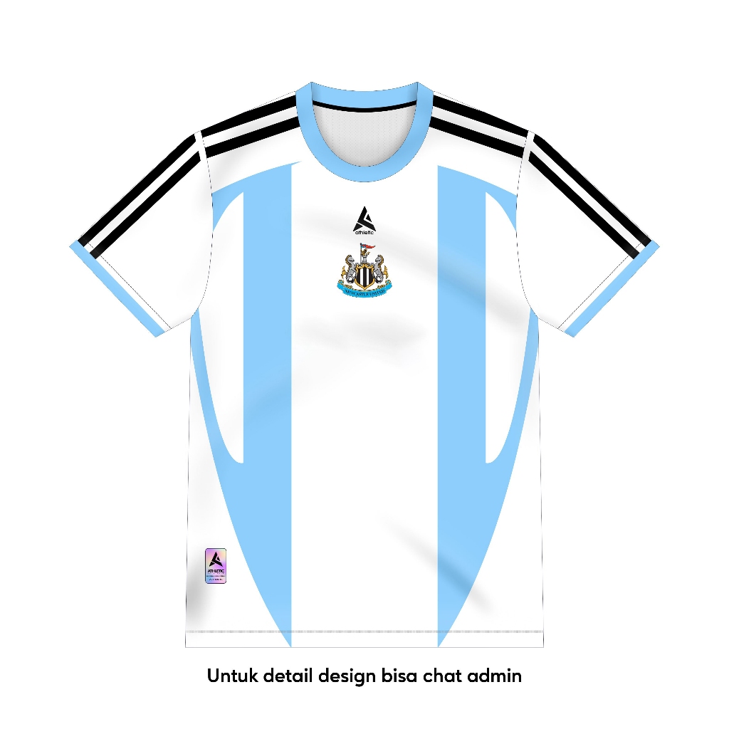 ATHLETIC SPORTWEAR - Jersey Vintage Bola Fantasy Newcastle Away 2007-08 Fullprinting Casual - Atasan