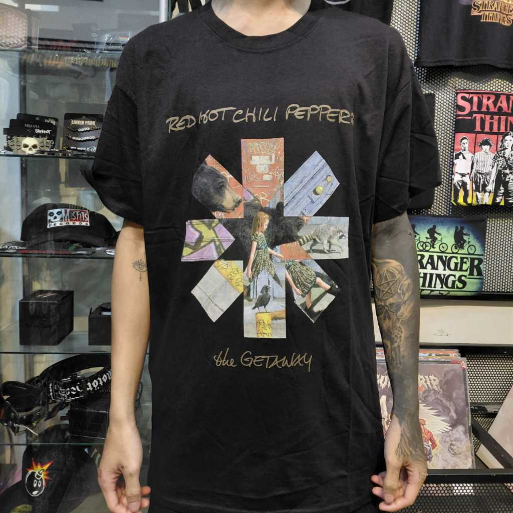 T Shirt Band Official RHCP - GETAWAY ALBUM ASTERISK Original