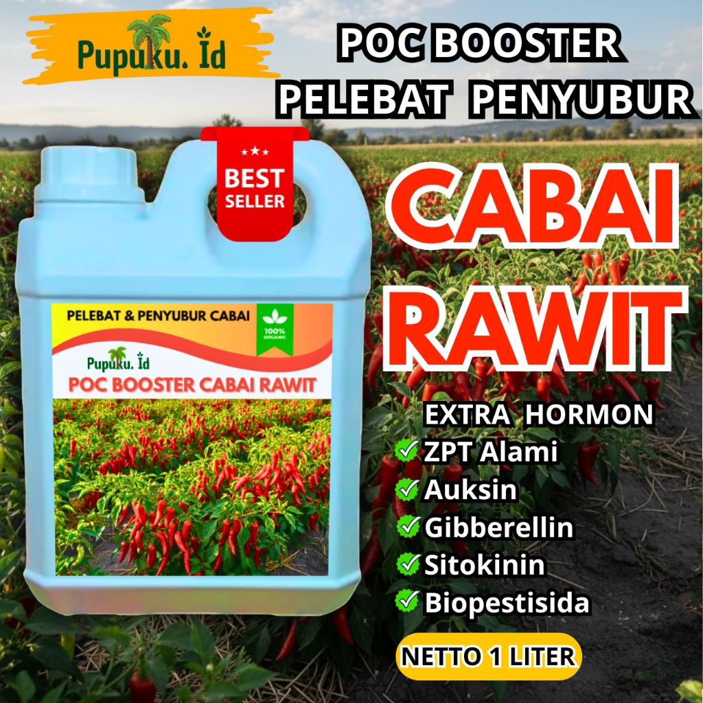 Pupuk booster cabai perangsang bunga dan pelebat buah anti rontok | pupuk mempercepat pertumbuhan ca