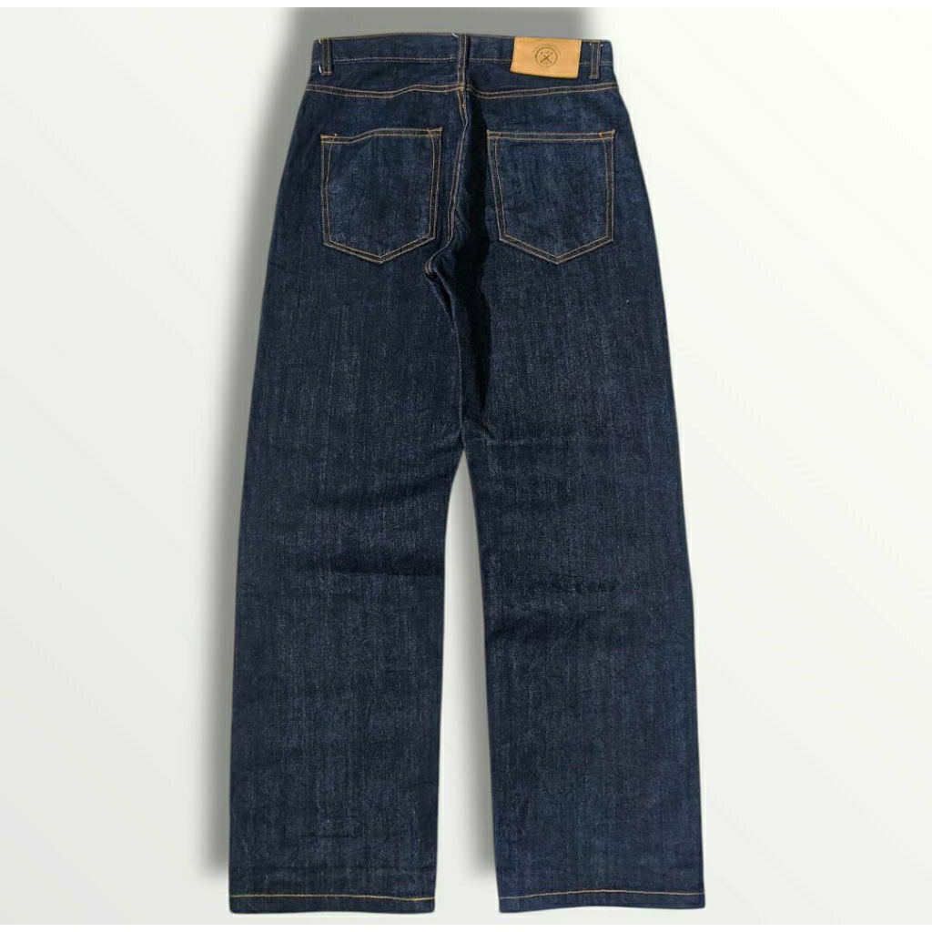 Celana Denim Indigo Master Selvedge Jeans Kuroki Korea Fabric Size 30 Baggy Rare