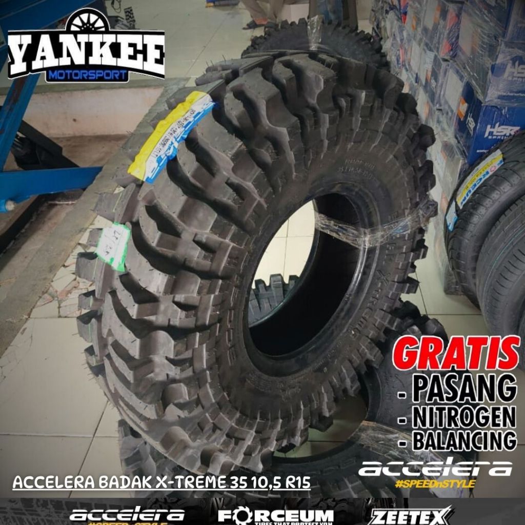 Badak Xtreme Offroad Ukuran 35 10,5 R15 ban Mobil ring 15