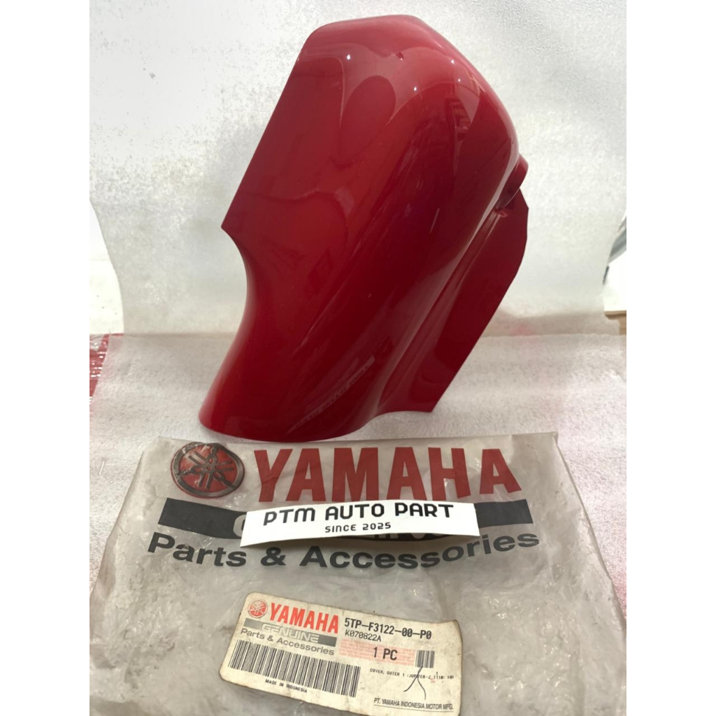 COVER SHOCK DEPAN KIRI JUPITER Z BURHAN MERAH ORIGINAL YAMAHA KODE 5TP-F3122-00-P0