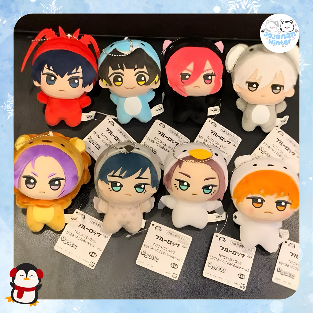 (PRE ORDER SATUAN) Official Bluelock Chibigurumi Animal Kigurumi Ver: Bachira, Isagi, Chigiri, Nagi,