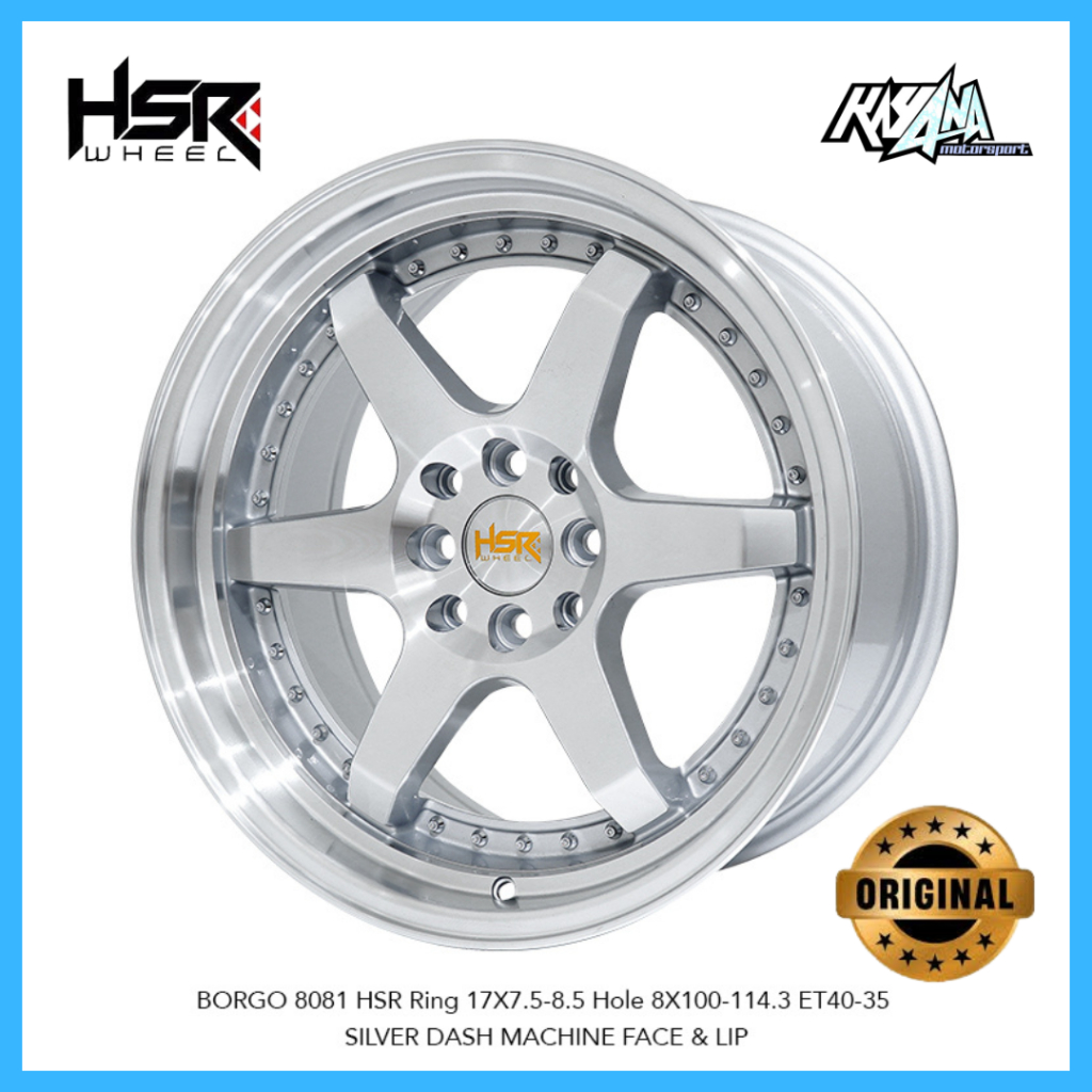 Velg Mobil HSR Borgo Ring 17 Velg R17 Buat Jazz City Mobilio Brio Xenia Avanza Kijang
