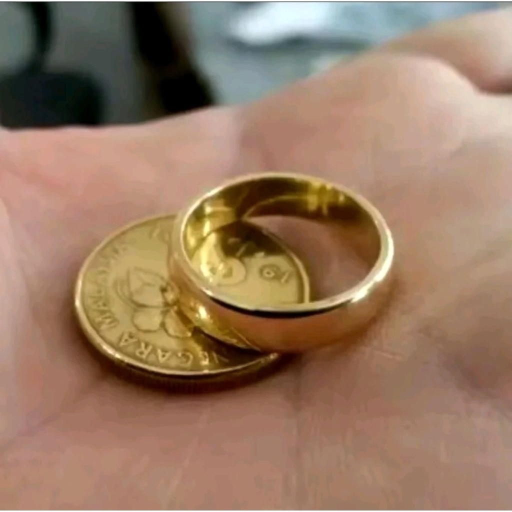 Cincin viral, cincin koin Malaysia asli tidak muda luntu, cincin koin logam tahun 1991, cincin pria 