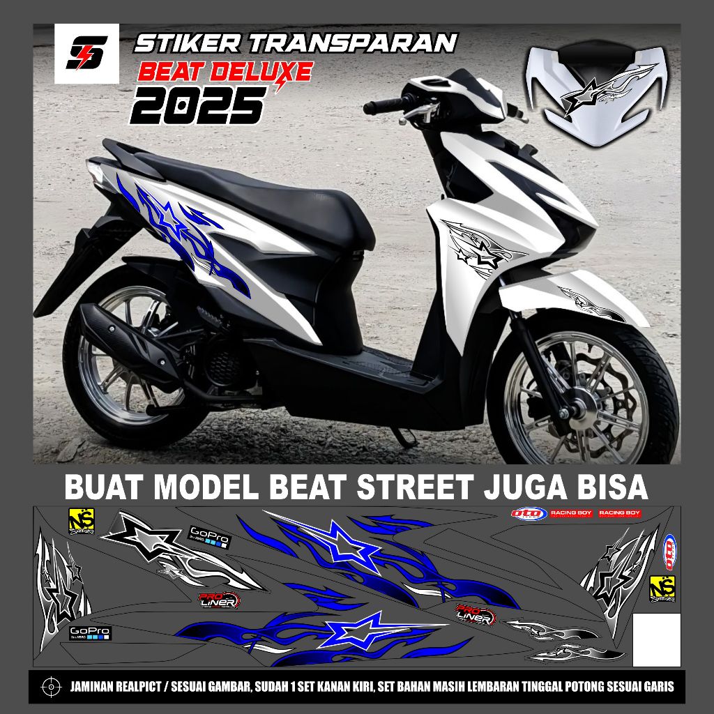 Striping Vietnam Style BEAT 2025 STRIPING Transparan BENING BEAT DELUXE gen 2