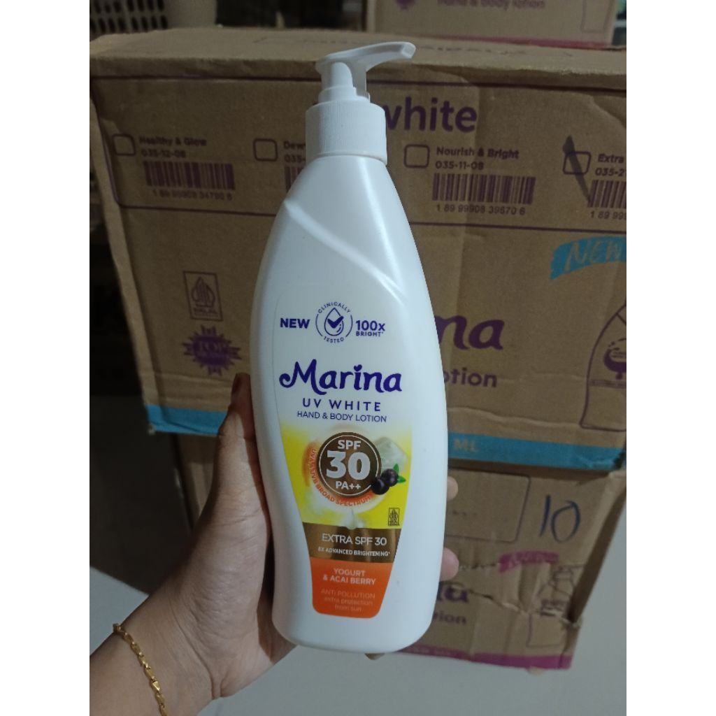 Handbody lotion marina uv white spf 30 pump