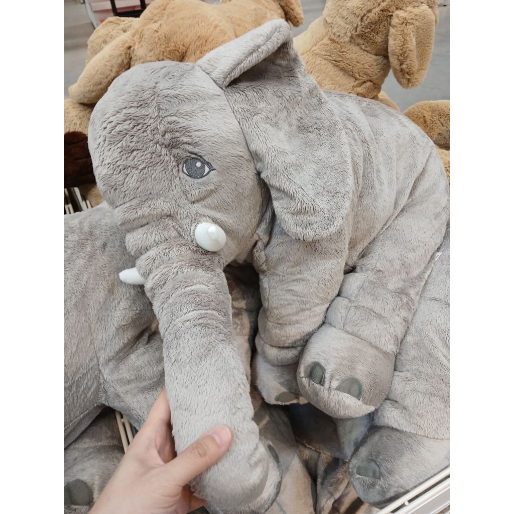 Boneka gajah besar 60cm abu abu boneka mainan anak empuk grey elephant