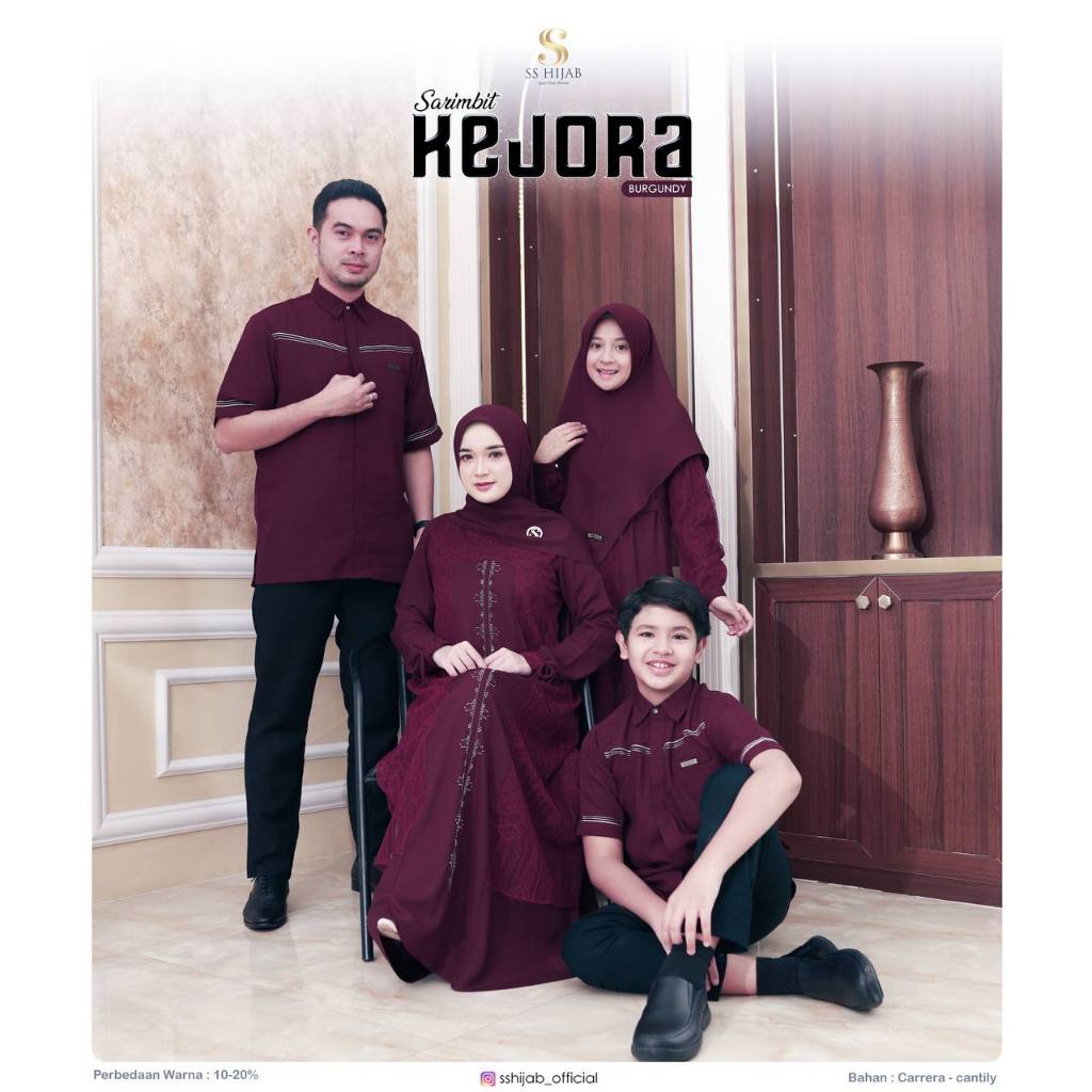 [PO] SARIMBIT KEJORA (BLACK) BY SS HIJAB - Original SS Hijab - Sarimbit 2026 - Famset 2026 - Family 