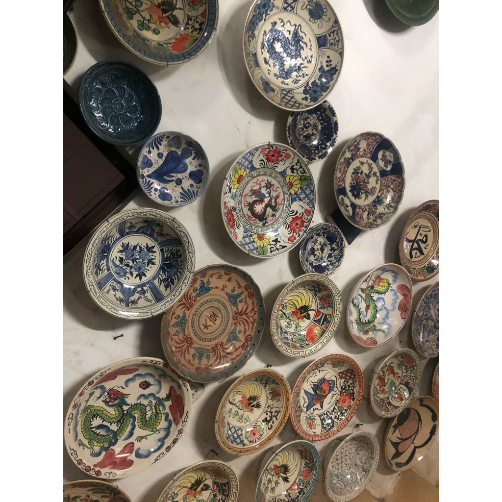 piring keramik dinding dekorasi rumah