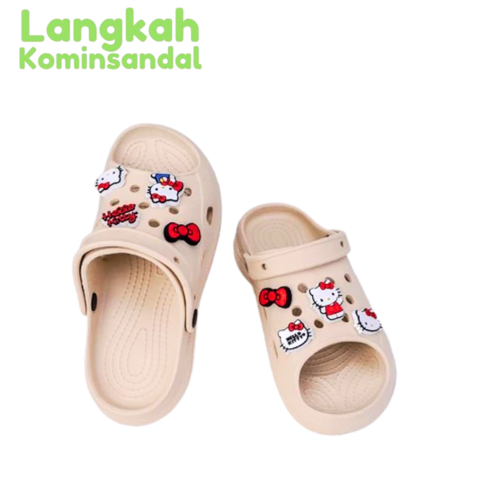 Komin Sepatu Karet Jelly Sandal Kodok Wanita Korea Casual Wedges Terlaris Ukuran 36-41