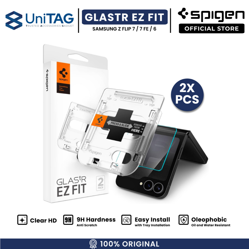 Tempered Glass Samsung Galaxy Z Flip 7 / FE Spigen Glas tR EZ Fit Pro HD 9H Clear Anti Gores Scratch