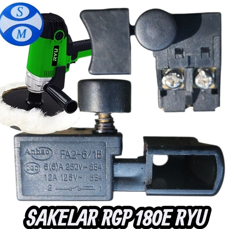 sakelar mesin poles mobil ryu rgp180e switch rgp180e ryu pencetan mesin bor polisher ryu rgp180e