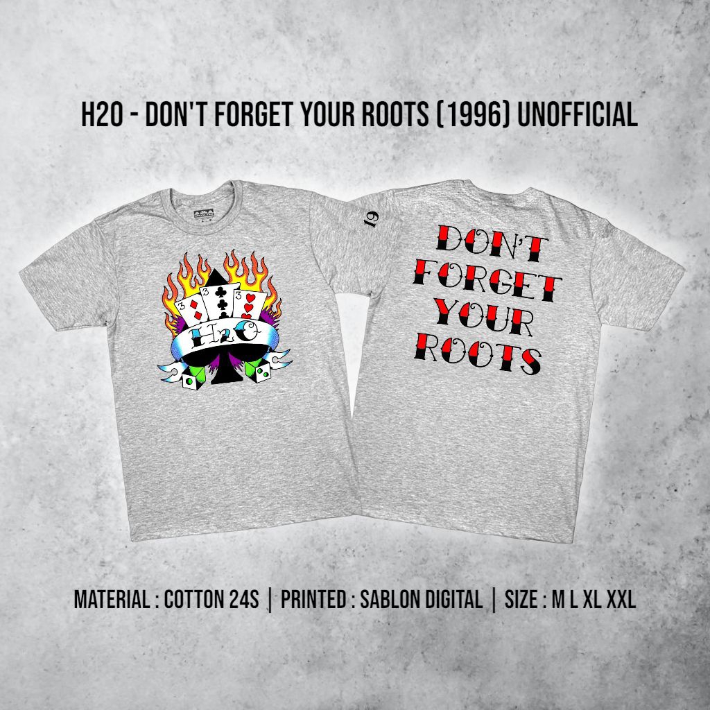 KAOS MUSIK | TSHIRT BAND HARDCORE PUNK MELODIC | H2O (1996) UNOFFICIAL