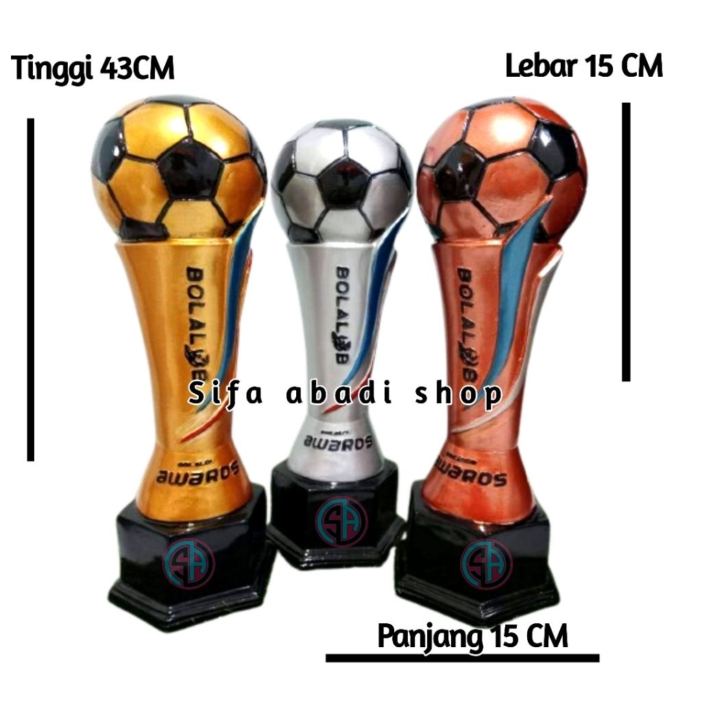 Piala / Trophy Bola 1set T43cm