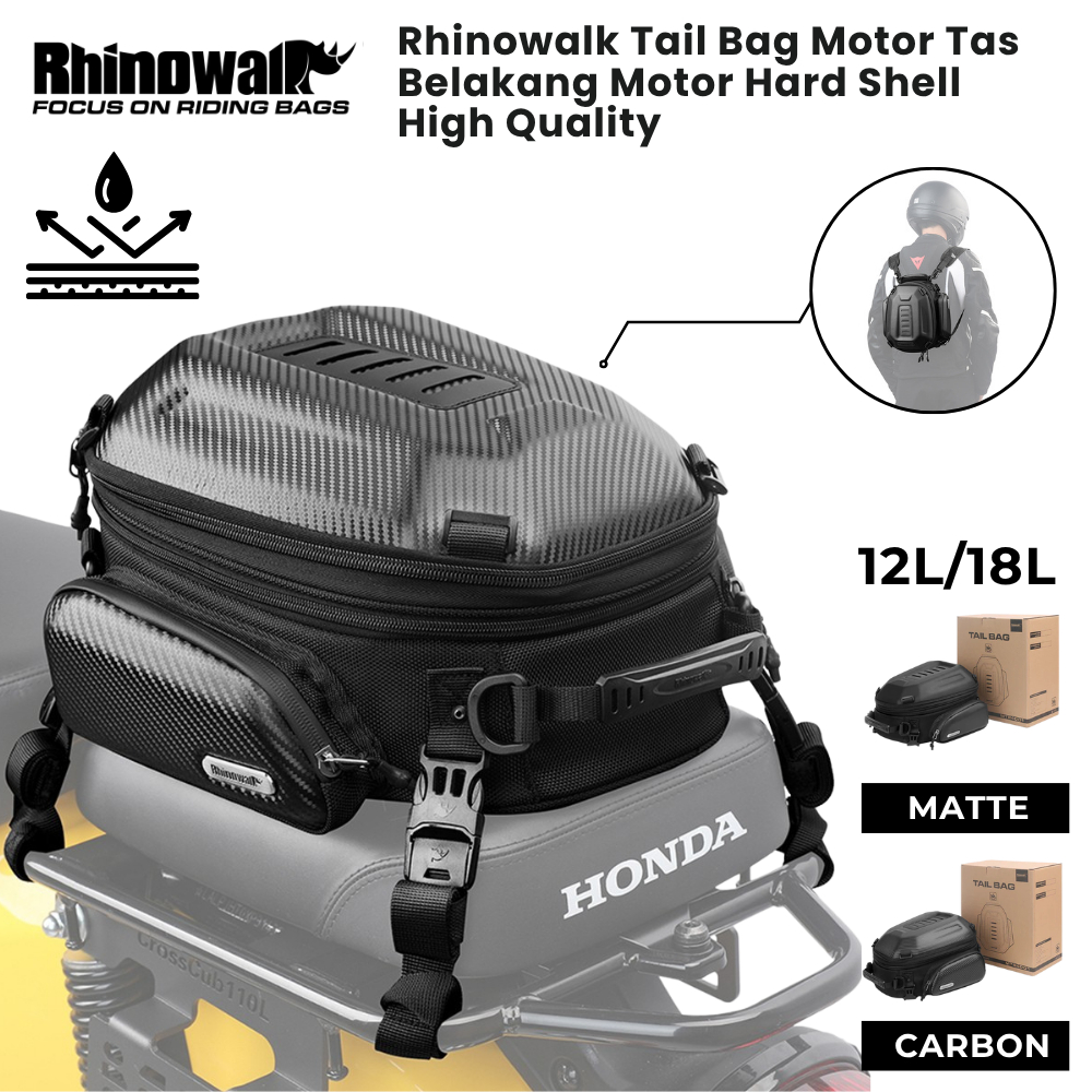 Rhinowalk Tail Bag MTR4001 Motor Tas Belakang Motor Hard Shell High Quality