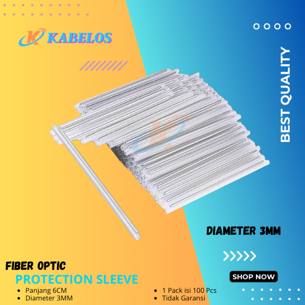 Protection Sleeve Fiber Optic 6CM | Penyambung Core FO isi 100PCS