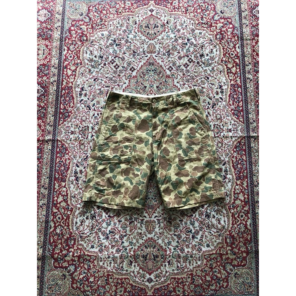Celana Rage blue duck camo fatigue short pants Vintage military duck camo HG781