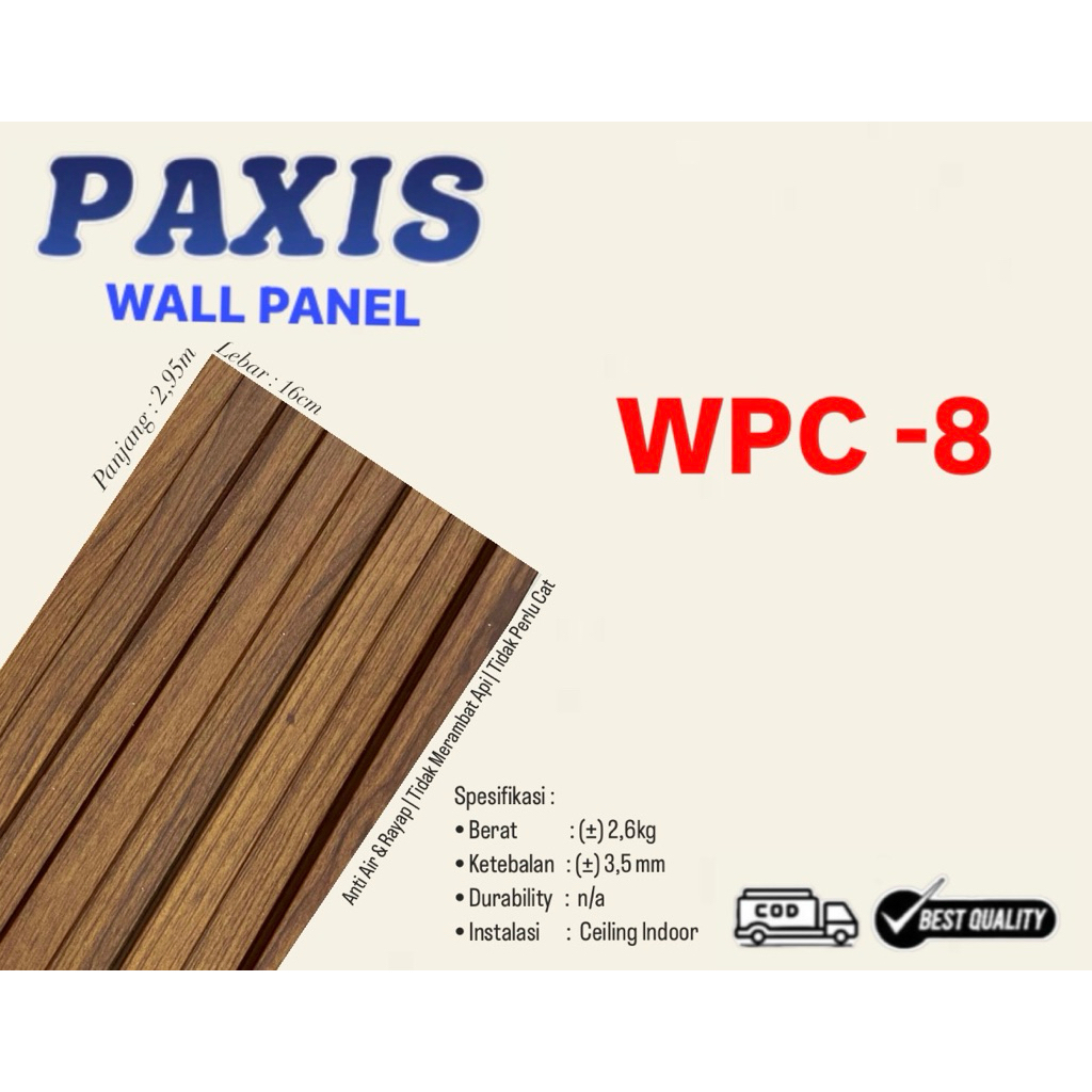 WALL PANEL WPC  | WALL PANEL Rumah Minimalis | WPC PAXIS | 3M