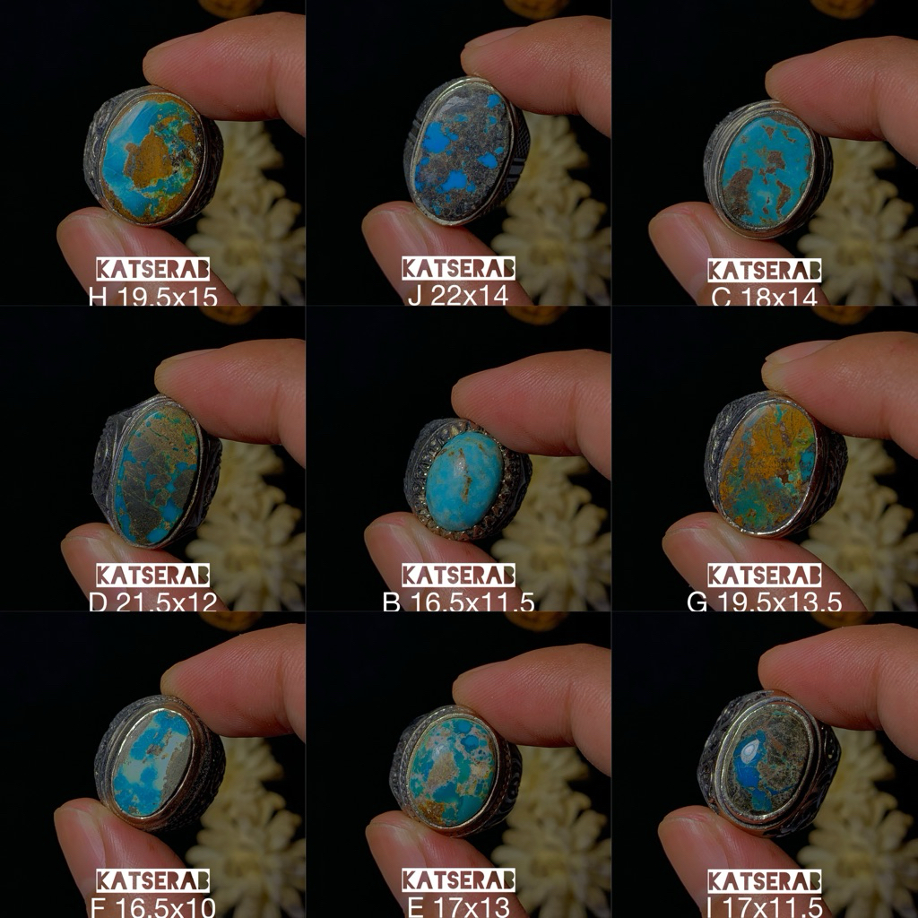Batu pirus persia / cincin pirus persia asli natural / natural akik pirus persia