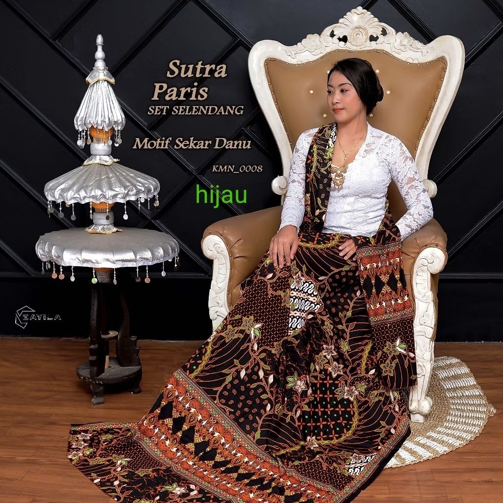 Kain Kamen Motif Terbaru Elegan Sutra Paris ATBM Songket Bali Wanita Kebaya Pernikahan