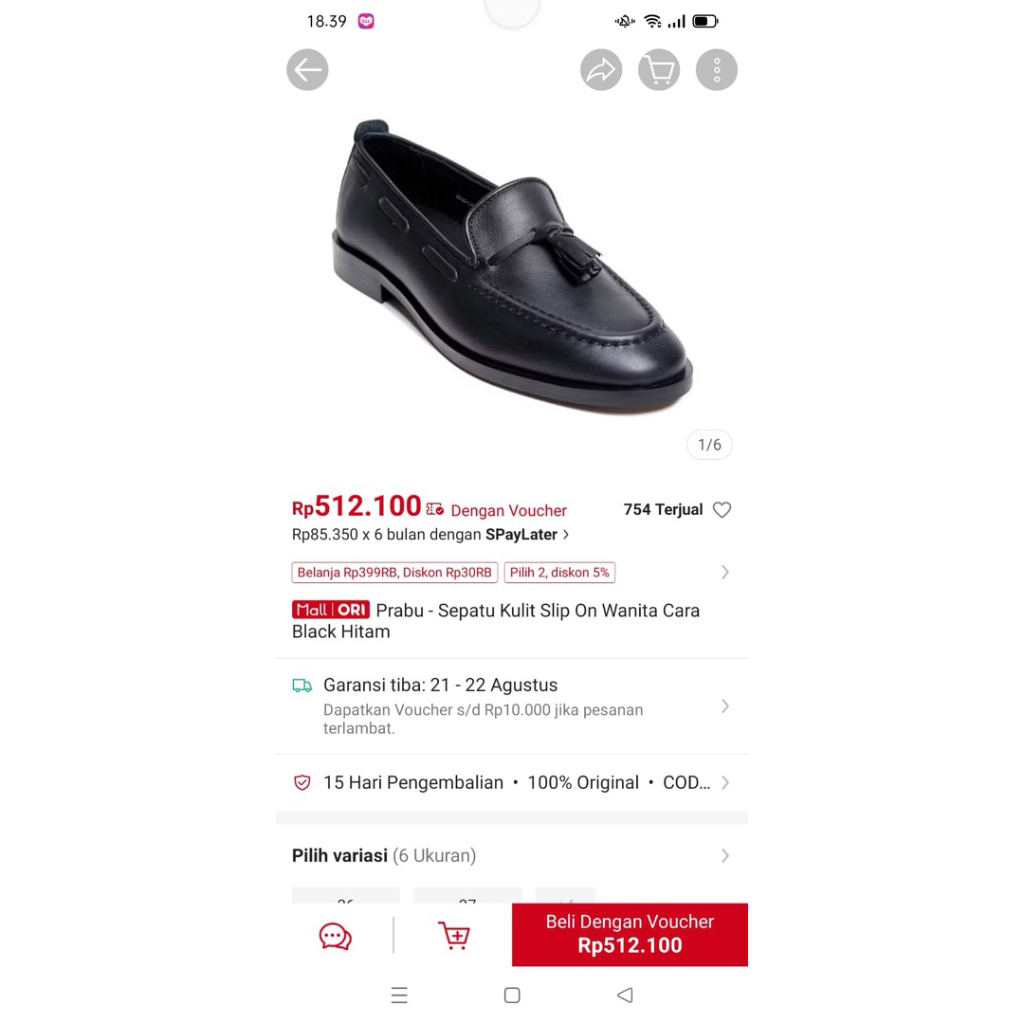 NEW SEPATU PRABU/ SEPATU WANITA/ flatshoes wanita kekinian
