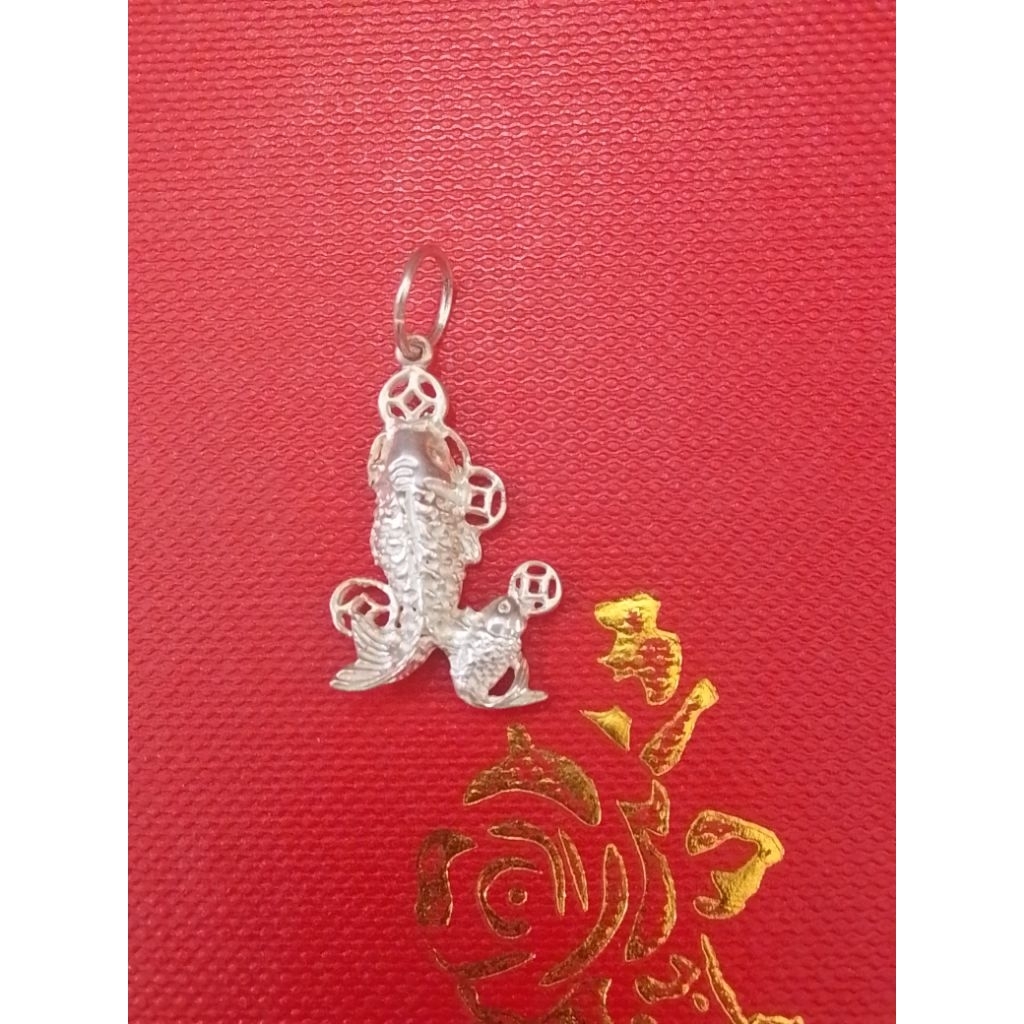 Liontin ikan karper/koi (li yu) perak 925