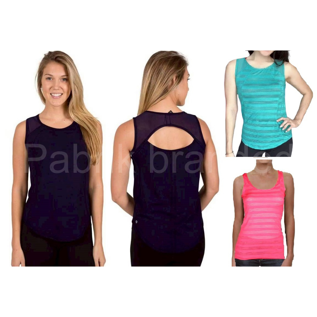 Pabrik branded 90 Dgr3 Y0g@lici0u5 sport tank top XS S M L XL BIG SIZE biru navy tosca pink quickdry