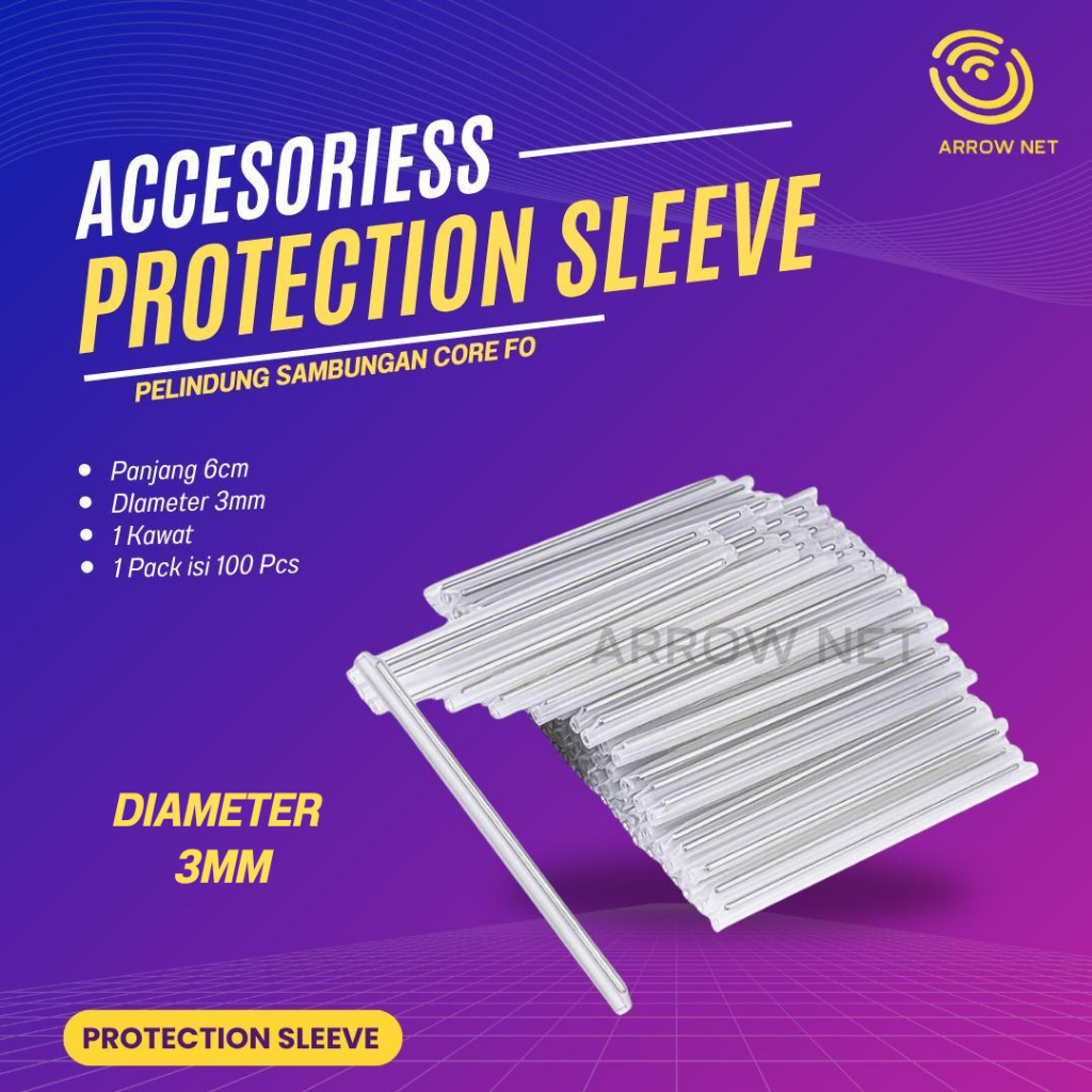 Protection Sleeve Fiber Optic 6CM | Penyambung Core FO isi 100PCS