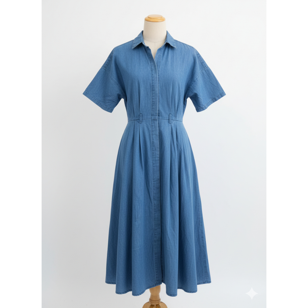 Dress Korean Denim NORMA KAMALI Preloved